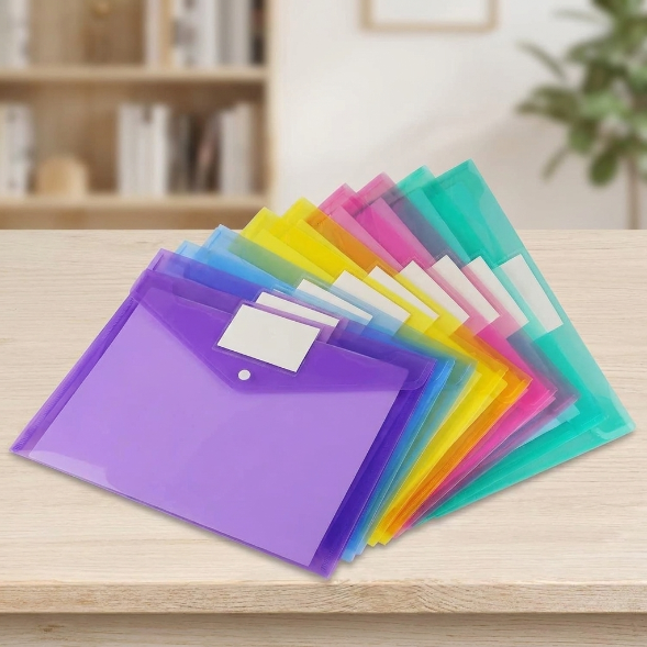 Color PP Snap Office File Pouch